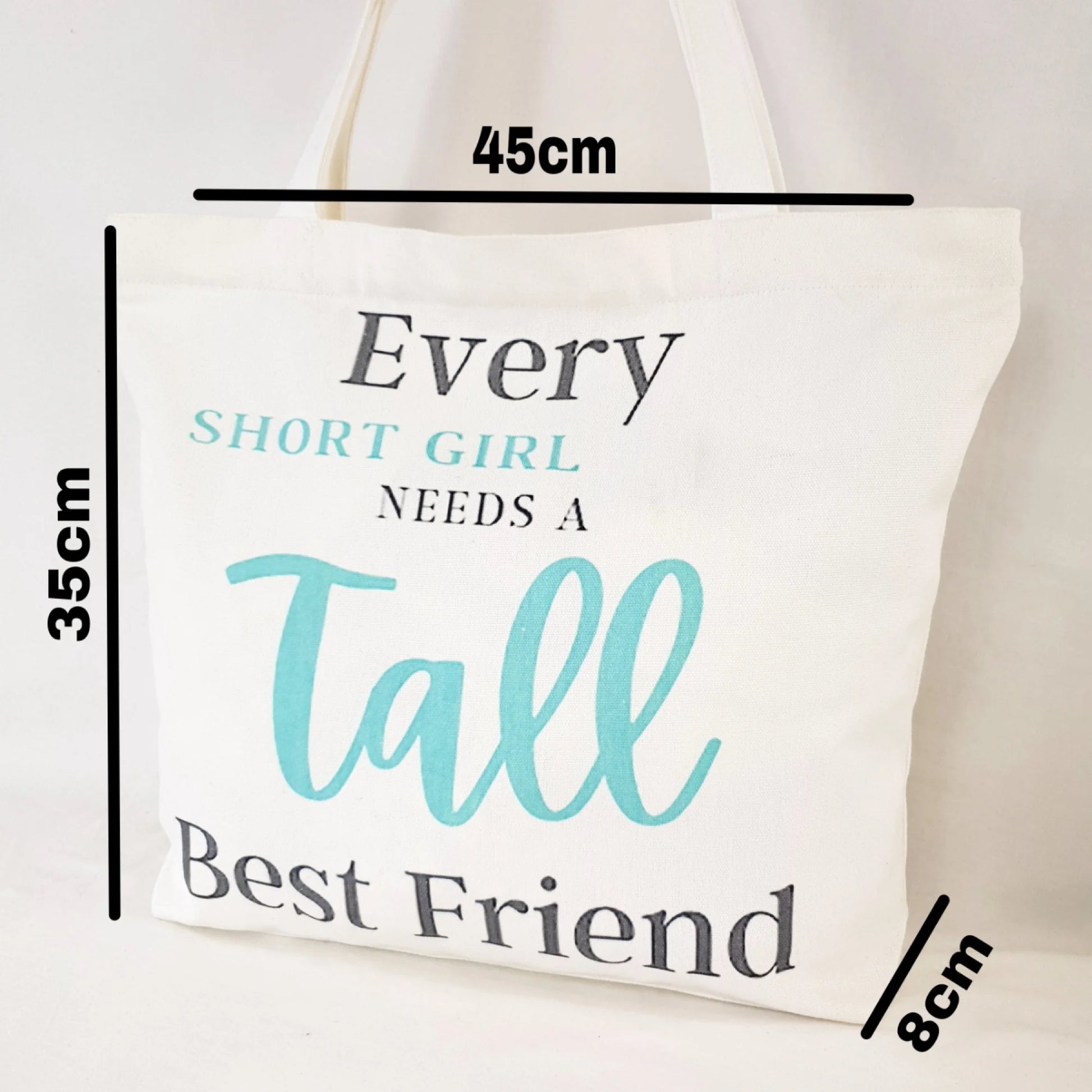 Tall Friend and Short Friend Matching Tote Bags