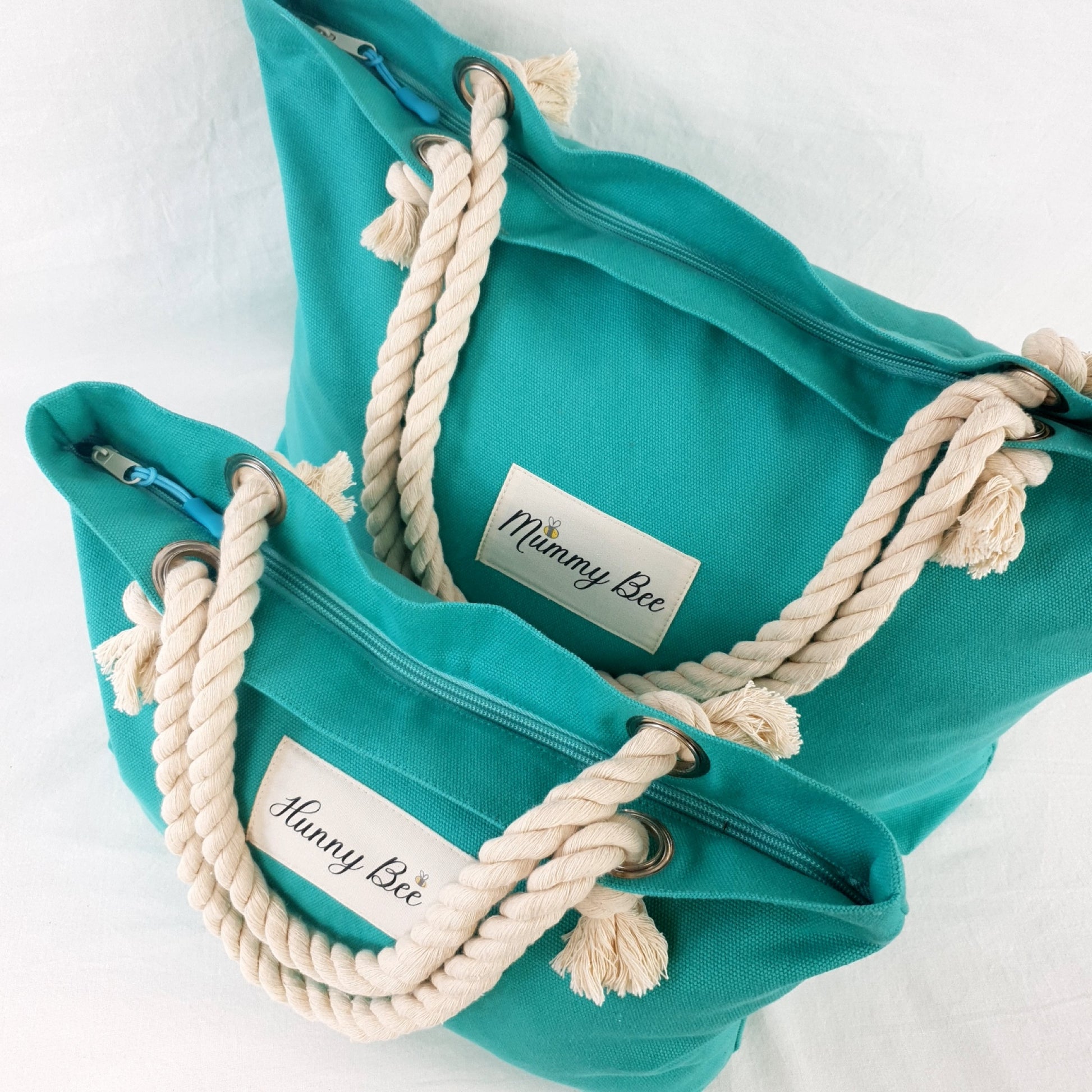 Mother and Child Tote bag in Teal